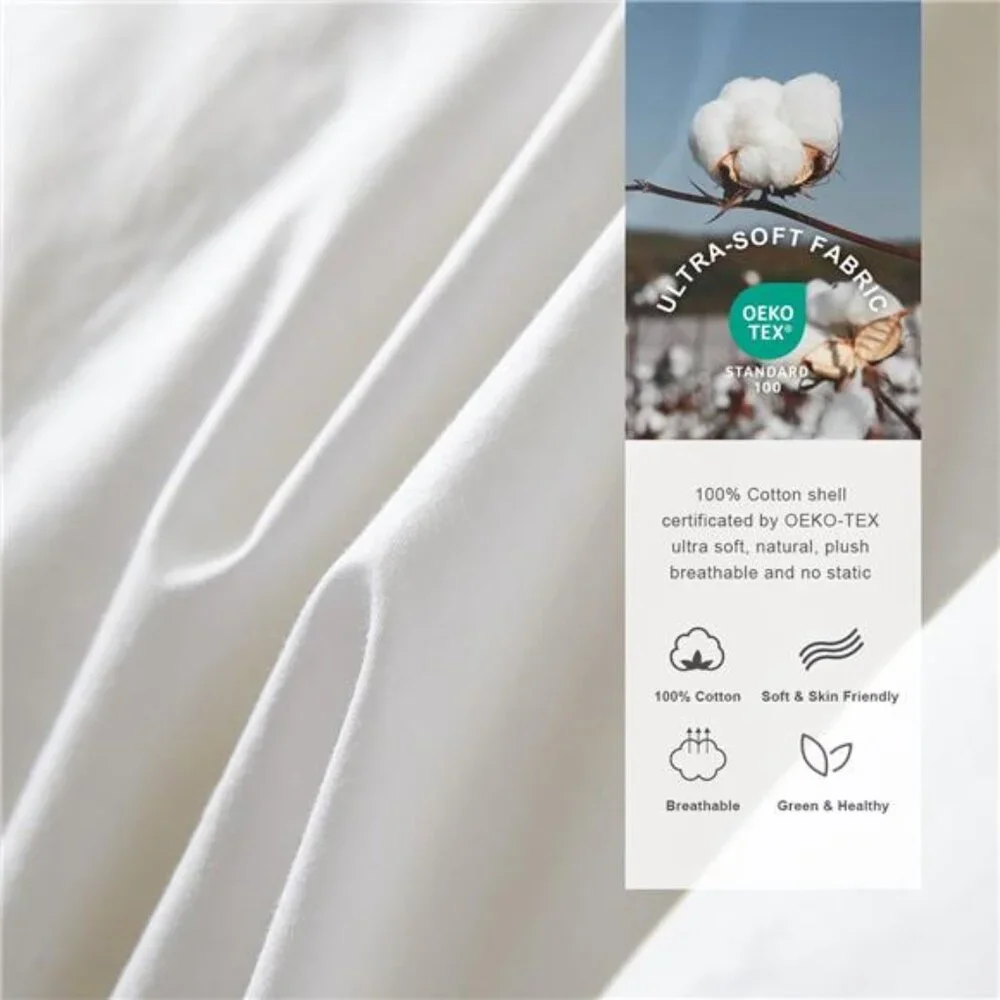 Premium Feathers Down Duvet Insert Comforter King Size All Season Warmth White
